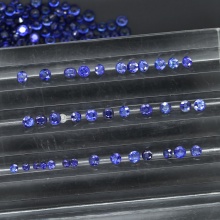 斯里兰卡蓝宝石裸石大颗裸石配石戒面石2mm-4mm圆形天然蓝宝石
